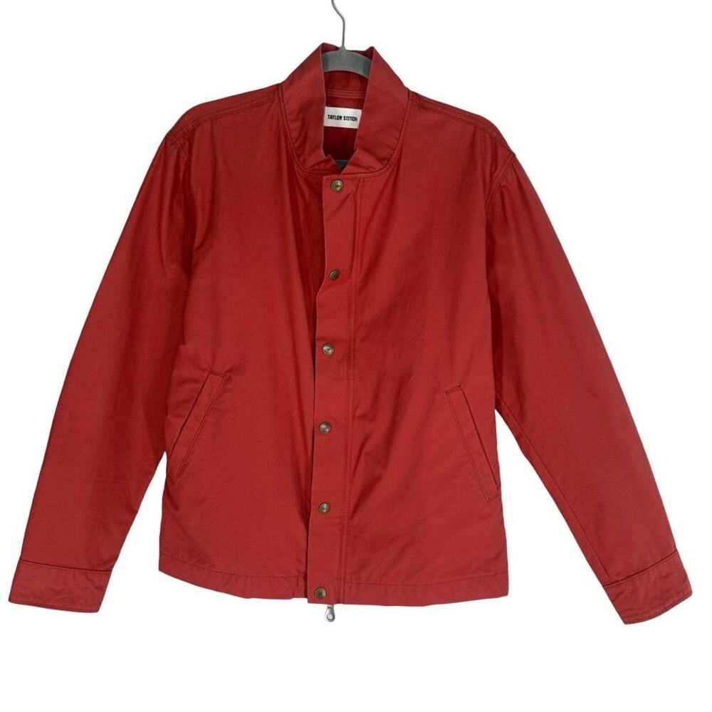 Taylor Stitch Cotton Bomber Jacket Size 40 Rust Orange Americana Heritage